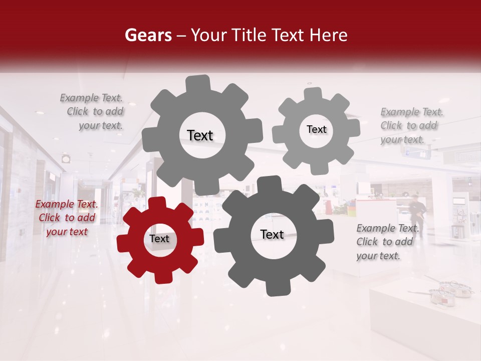 A Person Standing In A Large White Room PowerPoint Template