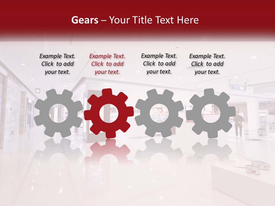 A Person Standing In A Large White Room PowerPoint Template