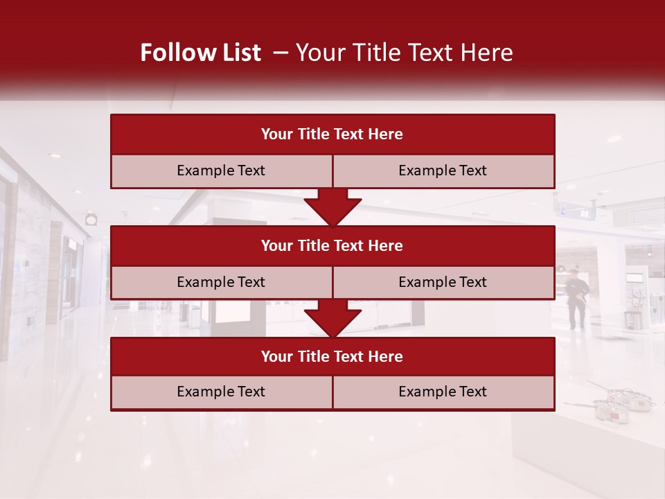 A Person Standing In A Large White Room PowerPoint Template