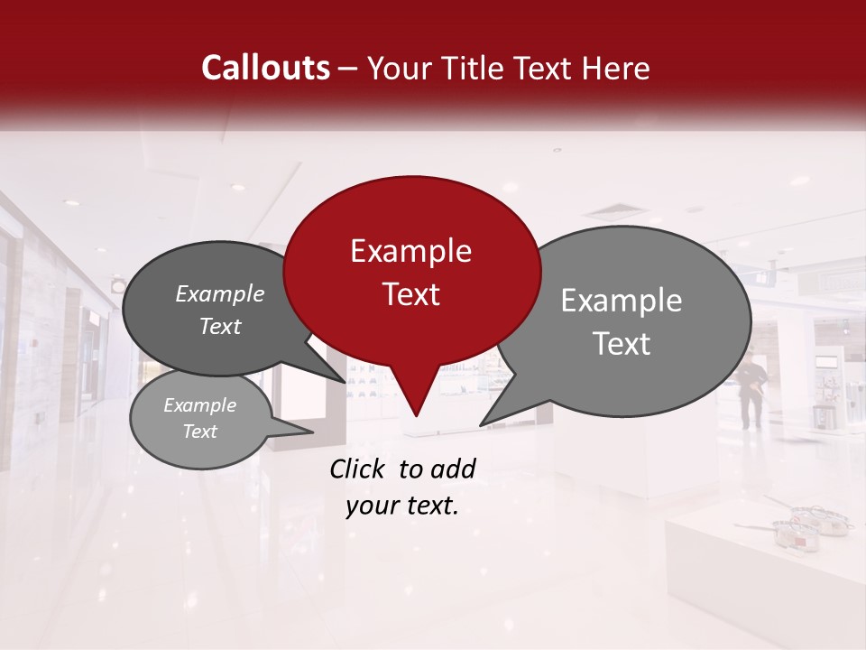 A Person Standing In A Large White Room PowerPoint Template