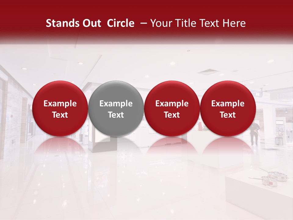 A Person Standing In A Large White Room PowerPoint Template