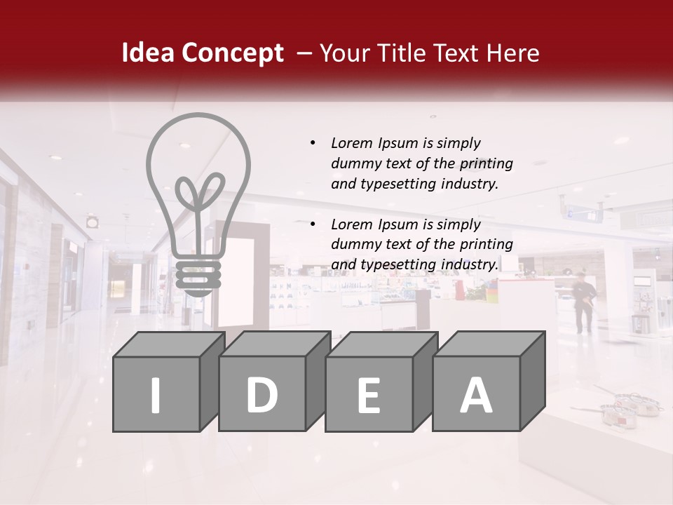 A Person Standing In A Large White Room PowerPoint Template