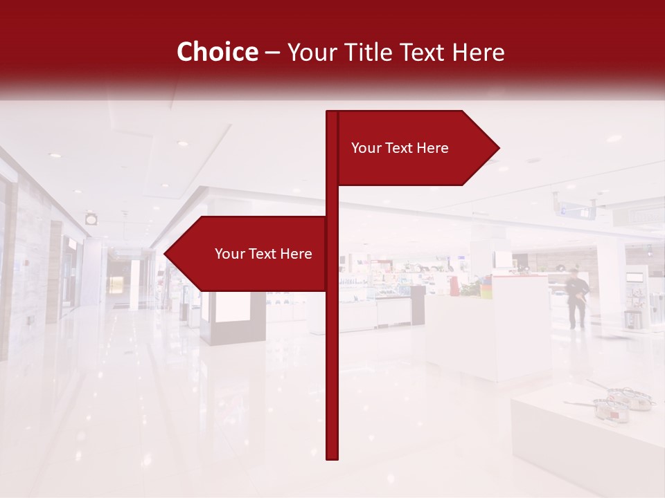 A Person Standing In A Large White Room PowerPoint Template