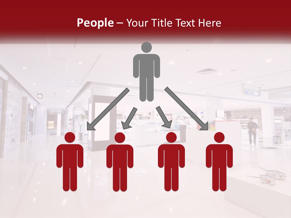 A Person Standing In A Large White Room PowerPoint Template