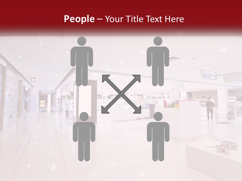 A Person Standing In A Large White Room PowerPoint Template