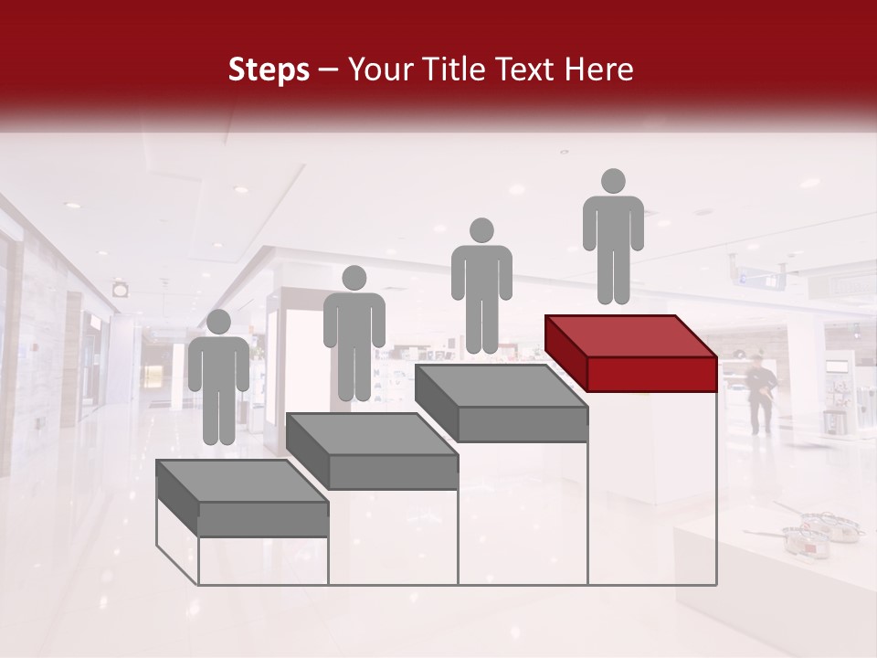 A Person Standing In A Large White Room PowerPoint Template