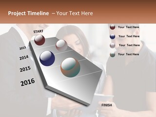 A Man And A Woman Looking At A Tablet PowerPoint Template