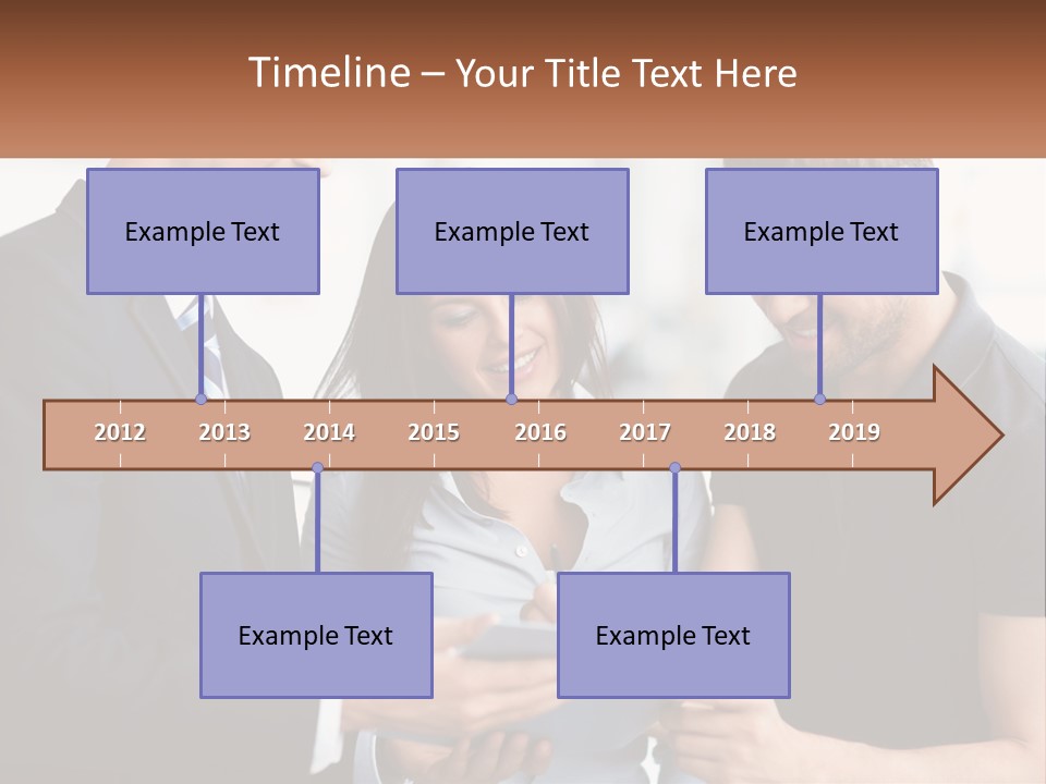 A Man And A Woman Looking At A Tablet PowerPoint Template