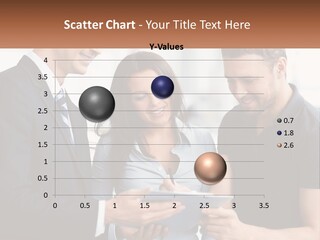 A Man And A Woman Looking At A Tablet PowerPoint Template