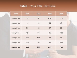 A Man And A Woman Looking At A Tablet PowerPoint Template