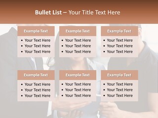 A Man And A Woman Looking At A Tablet PowerPoint Template