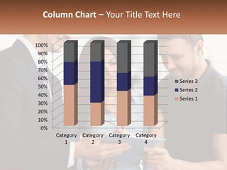 A Man And A Woman Looking At A Tablet PowerPoint Template