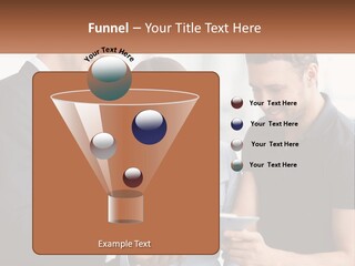 A Man And A Woman Looking At A Tablet PowerPoint Template