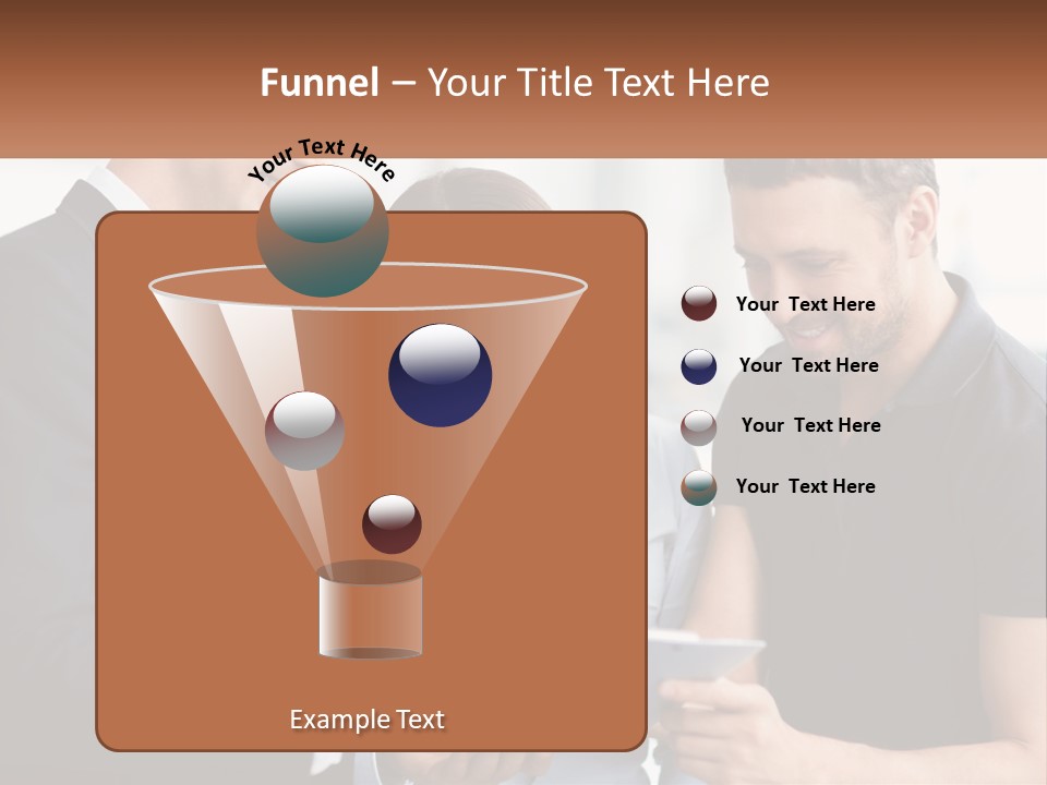 A Man And A Woman Looking At A Tablet PowerPoint Template