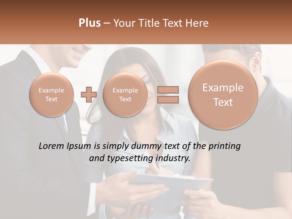 A Man And A Woman Looking At A Tablet PowerPoint Template
