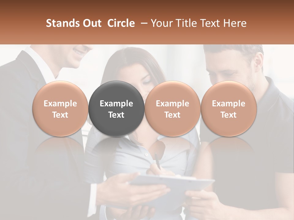 A Man And A Woman Looking At A Tablet PowerPoint Template