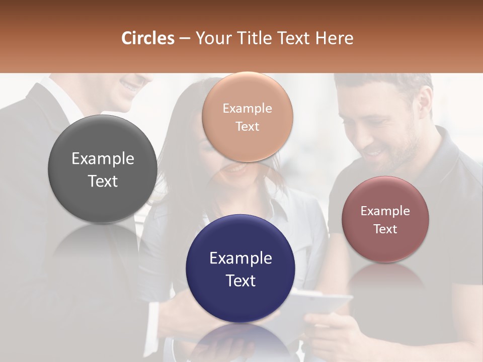 A Man And A Woman Looking At A Tablet PowerPoint Template