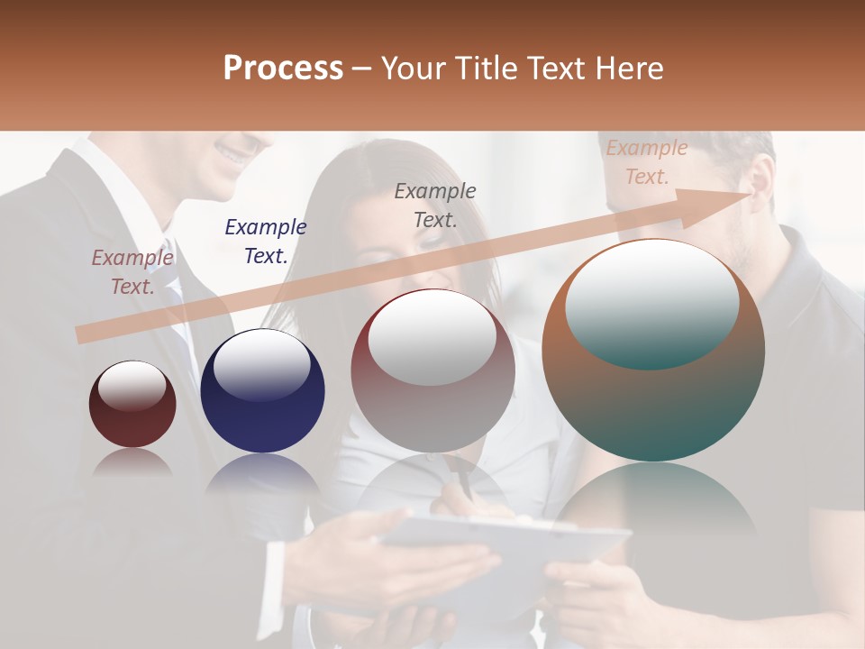 A Man And A Woman Looking At A Tablet PowerPoint Template