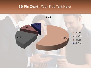 A Man And A Woman Looking At A Tablet PowerPoint Template