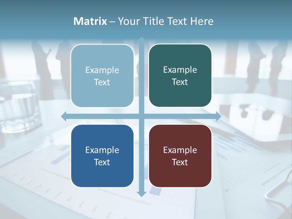 A Group Of Business People Standing Around A Table PowerPoint Template