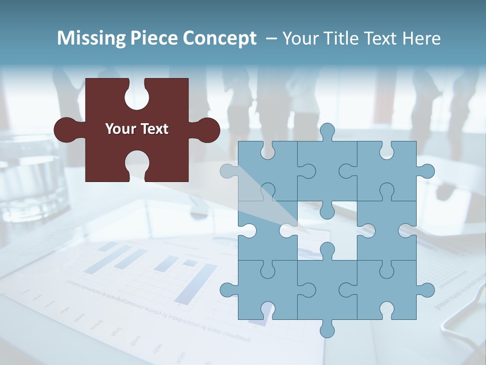 A Group Of Business People Standing Around A Table PowerPoint Template