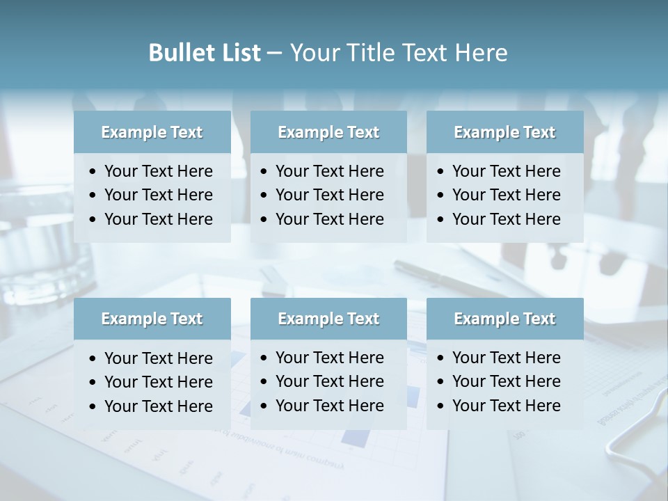 A Group Of Business People Standing Around A Table PowerPoint Template