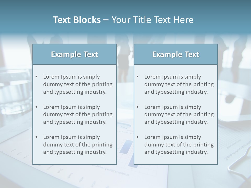 A Group Of Business People Standing Around A Table PowerPoint Template