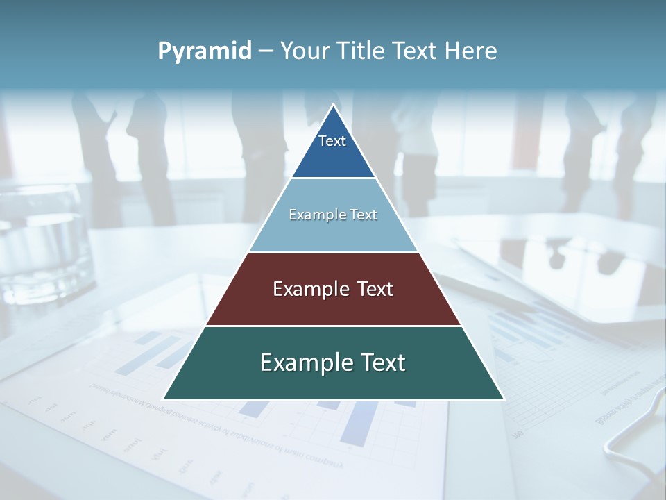 A Group Of Business People Standing Around A Table PowerPoint Template