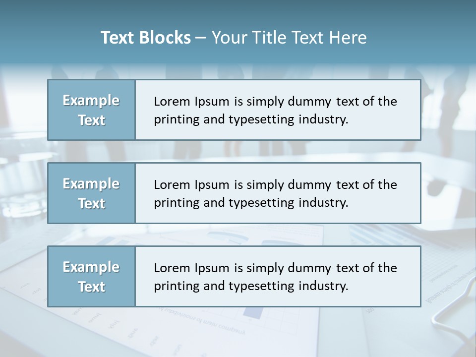 A Group Of Business People Standing Around A Table PowerPoint Template