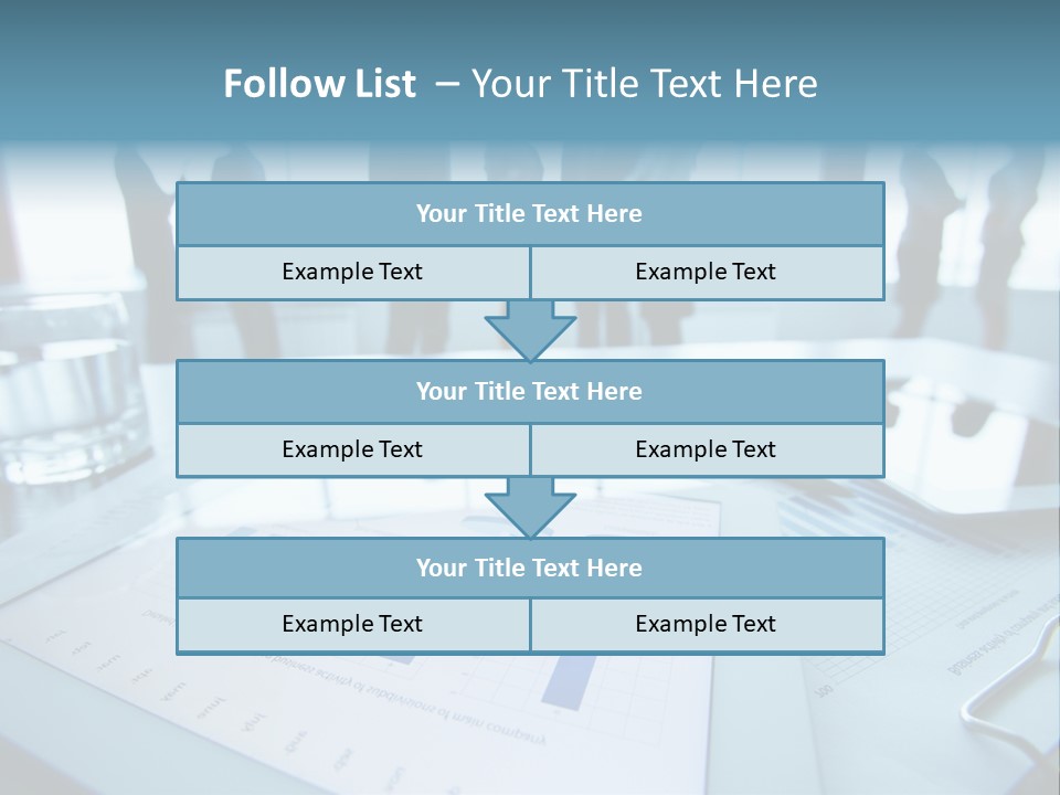 A Group Of Business People Standing Around A Table PowerPoint Template