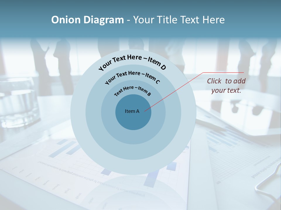 A Group Of Business People Standing Around A Table PowerPoint Template