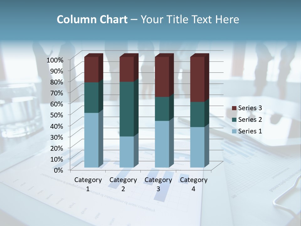 A Group Of Business People Standing Around A Table PowerPoint Template