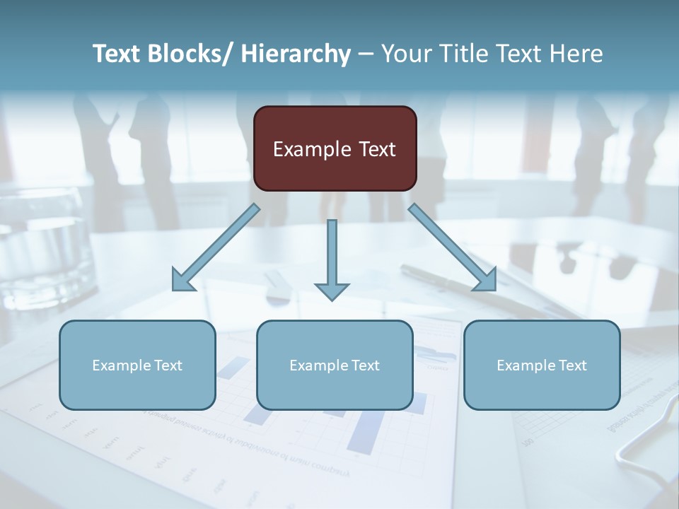 A Group Of Business People Standing Around A Table PowerPoint Template