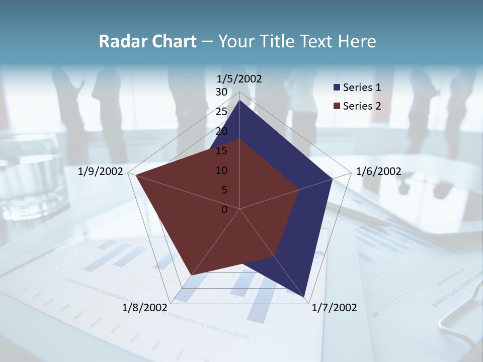 A Group Of Business People Standing Around A Table PowerPoint Template