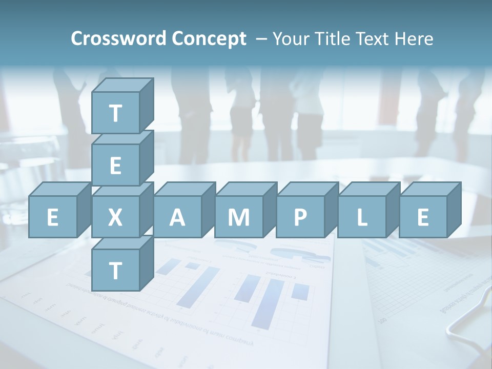 A Group Of Business People Standing Around A Table PowerPoint Template