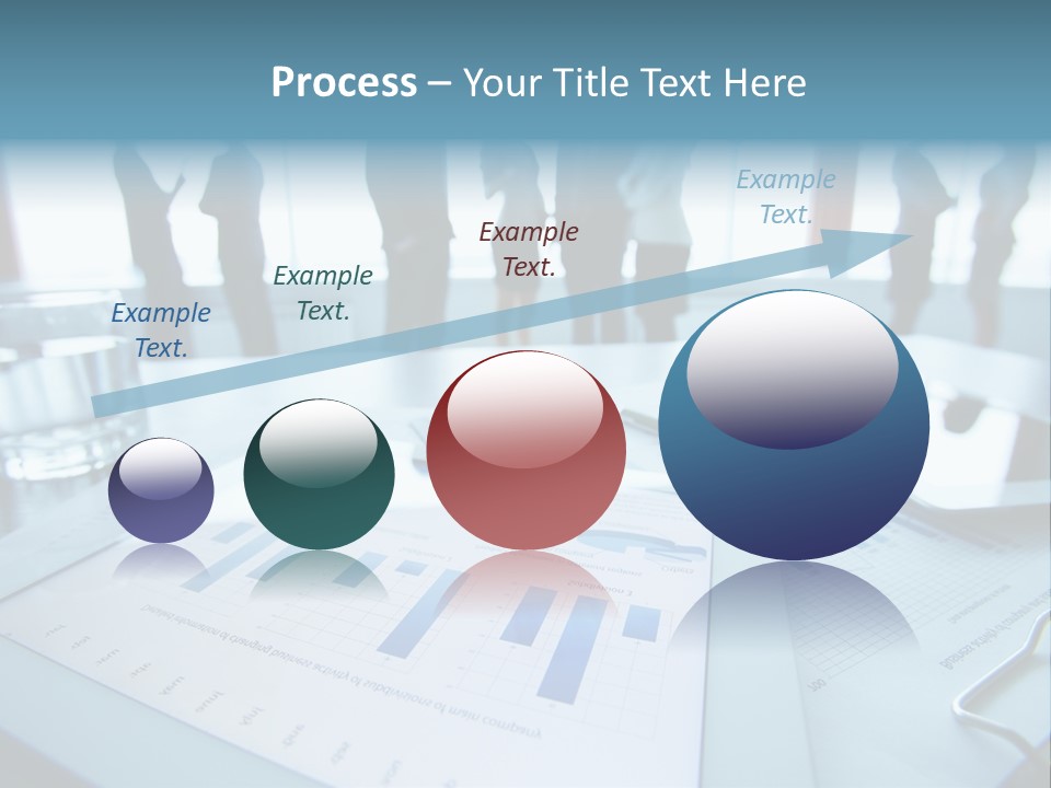 A Group Of Business People Standing Around A Table PowerPoint Template