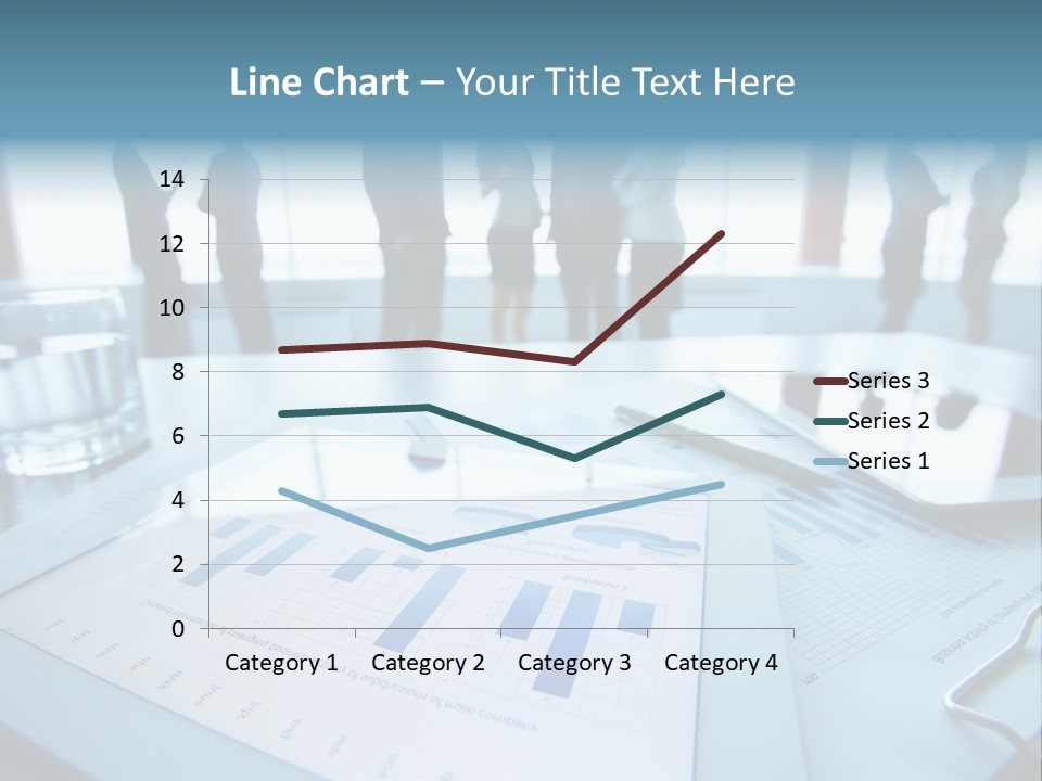 A Group Of Business People Standing Around A Table PowerPoint Template