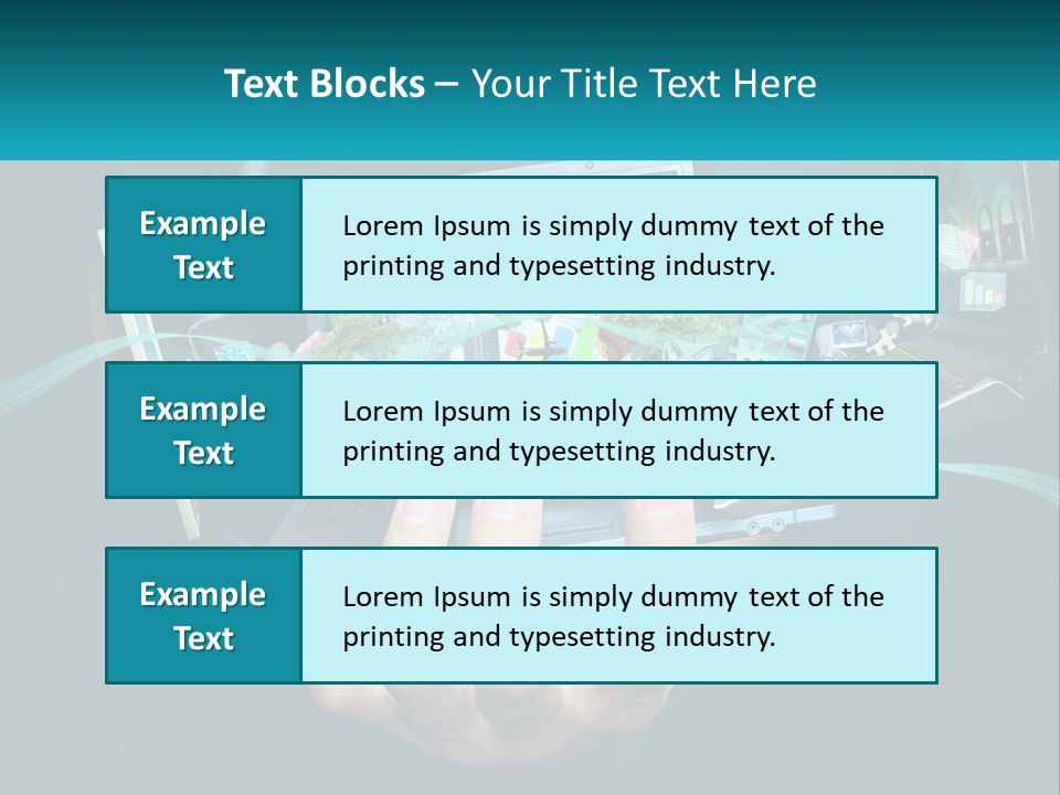 A Person Holding A Laptop With A Presentation On The Screen PowerPoint Template