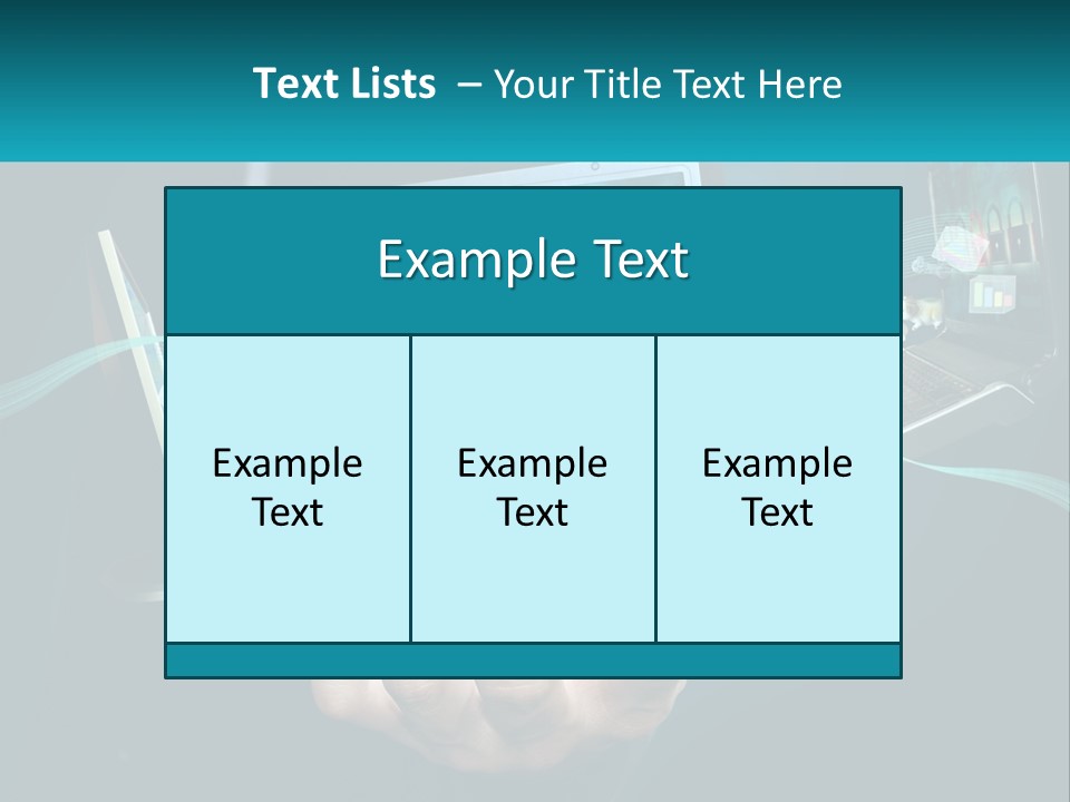 A Person Holding A Laptop With A Presentation On The Screen PowerPoint Template