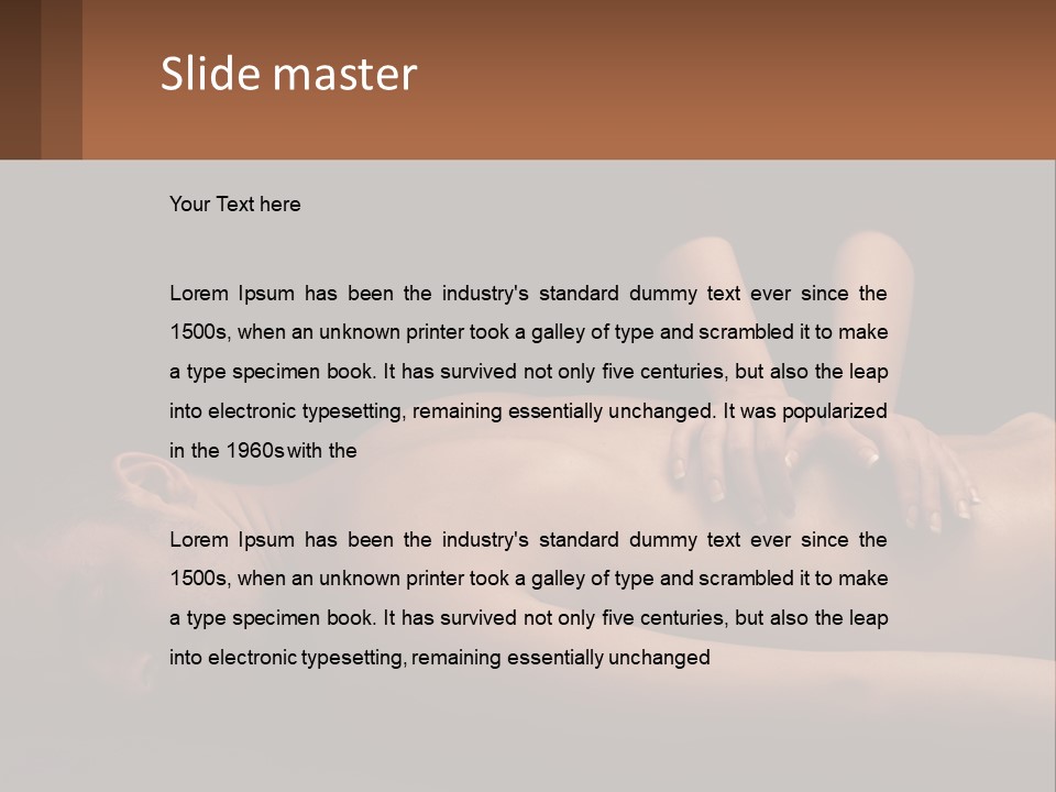 A Man Getting A Back Massage From A Woman PowerPoint Template