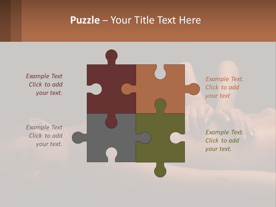 A Man Getting A Back Massage From A Woman PowerPoint Template