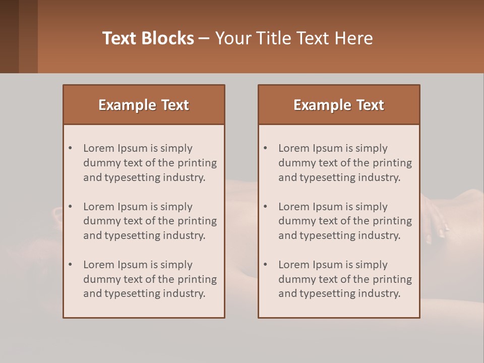 A Man Getting A Back Massage From A Woman PowerPoint Template