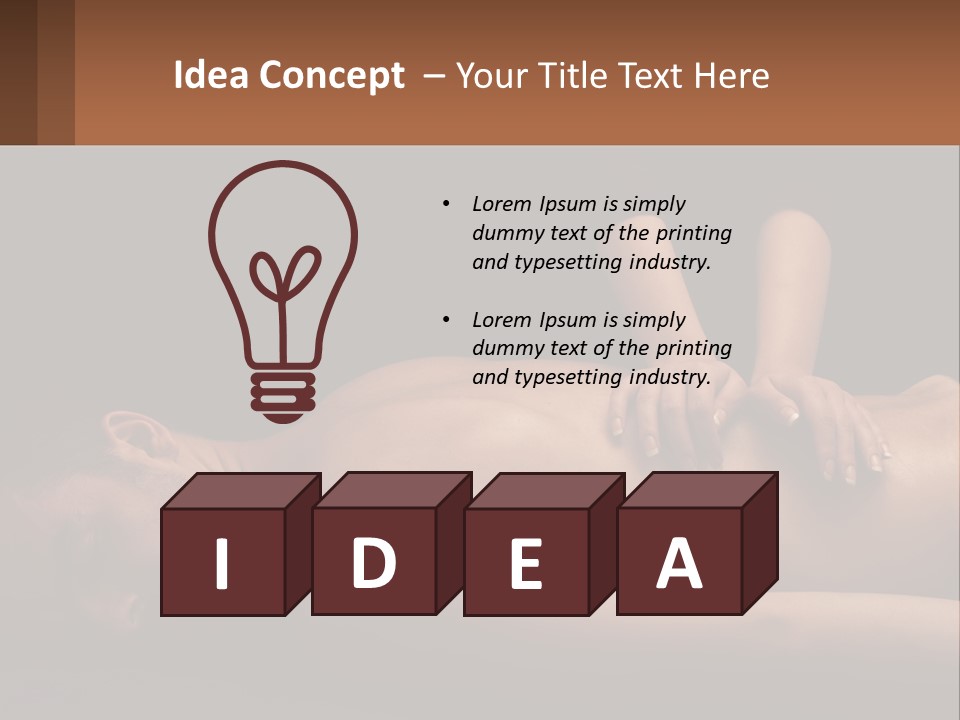 A Man Getting A Back Massage From A Woman PowerPoint Template