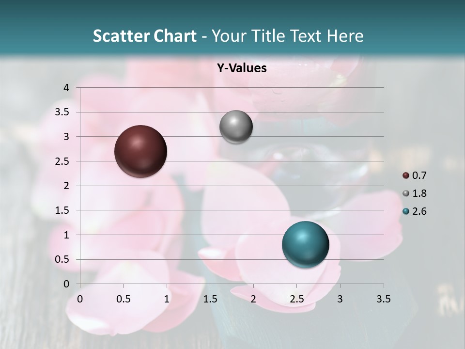 A Bottle Filled With Pink Flowers On Top Of A Wooden Table PowerPoint Template