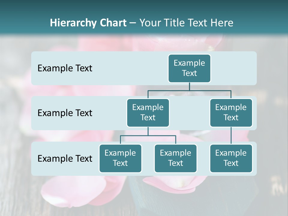 A Bottle Filled With Pink Flowers On Top Of A Wooden Table PowerPoint Template