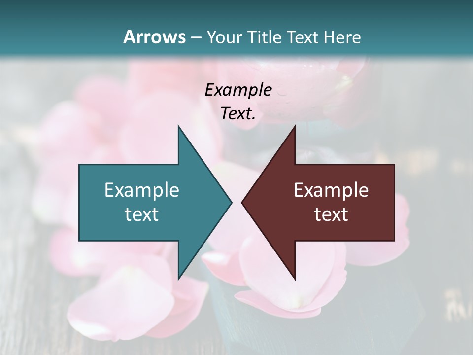 A Bottle Filled With Pink Flowers On Top Of A Wooden Table PowerPoint Template