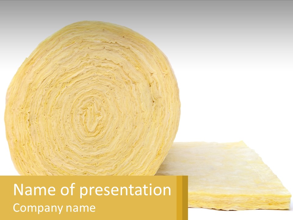A Roll Of Yellow Paper Next To A Piece Of Paper PowerPoint Template