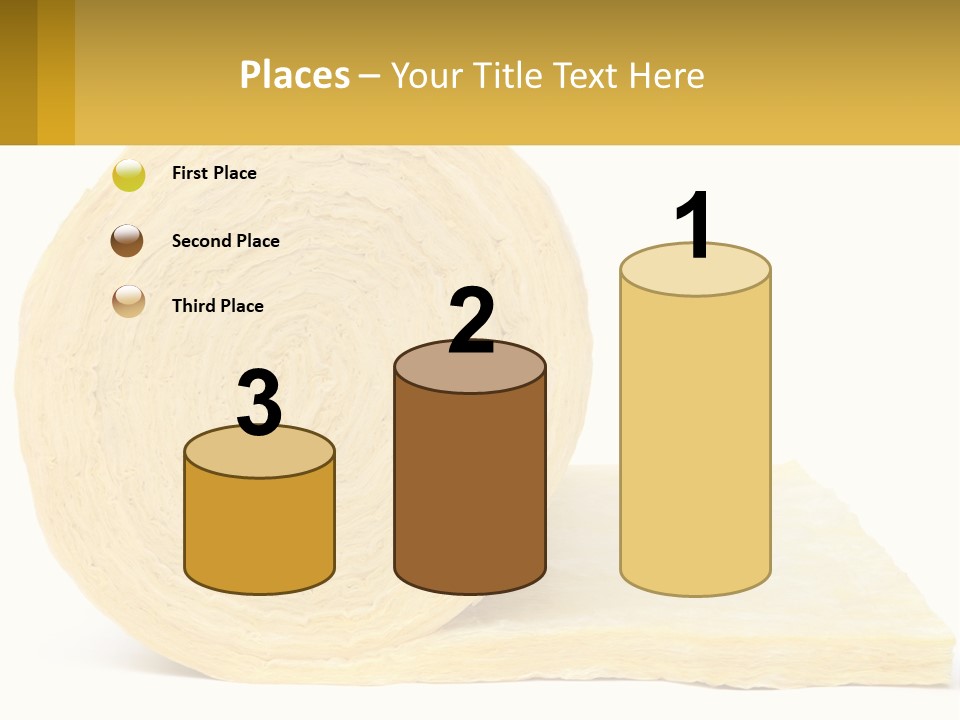 A Roll Of Yellow Paper Next To A Piece Of Paper PowerPoint Template