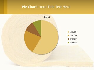 A Roll Of Yellow Paper Next To A Piece Of Paper PowerPoint Template