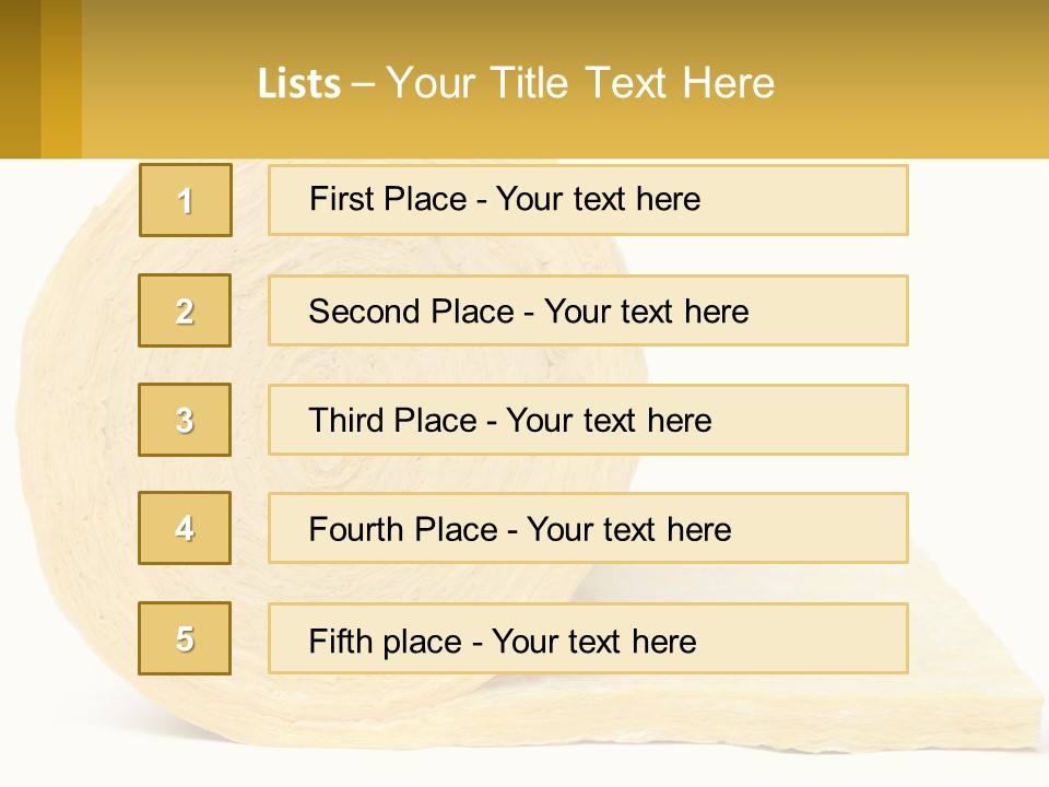 A Roll Of Yellow Paper Next To A Piece Of Paper PowerPoint Template